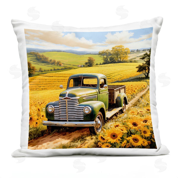 Stupell Industries Heidi Kuntz | Truck Through Sunflower Field Printed Throw Pillow