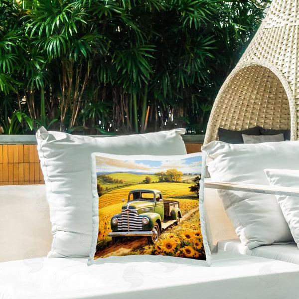 Stupell Industries Heidi Kuntz | Truck Through Sunflower Field Printed Throw Pillow
