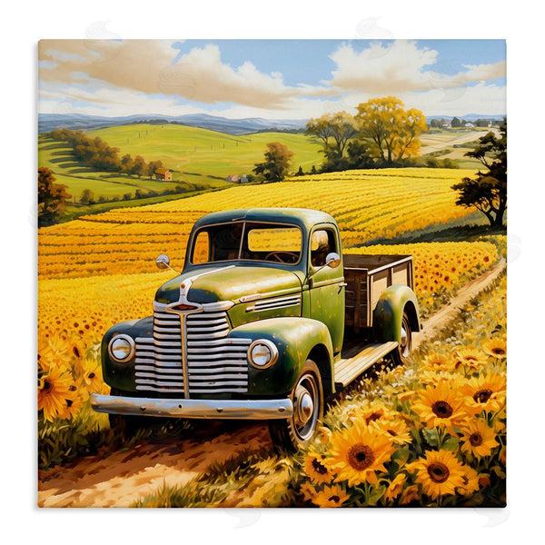 stupell industries Heidi Kuntz | Truck Through Sunflower Field