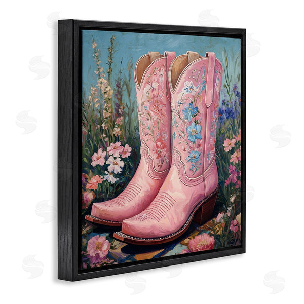 Stupell Industries Heidi Kuntz | Wildflower Pink Cowgirl Boots
