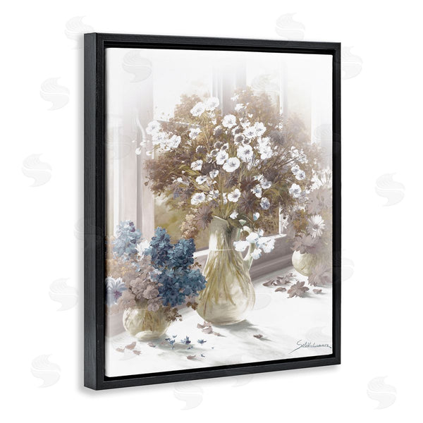 Stupell Industries Heinz Scholnhammer | Flower Vase Vintage Sepia Painting