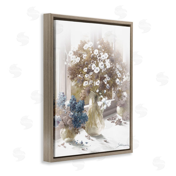 Stupell Industries Heinz Scholnhammer | Flower Vase Vintage Sepia Painting