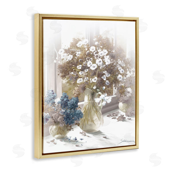 Stupell Industries Heinz Scholnhammer | Flower Vase Vintage Sepia Painting