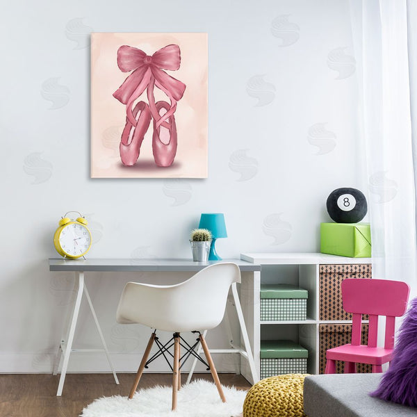 Stupell Industries Hey Bre Creative Studio | Ballet Slippers Bow Wall Art