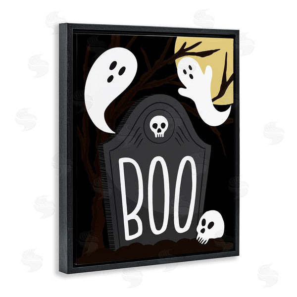 Stupell Industries Hey Bre Creative Studio | Boo Haunted Night Gravestone Wall Art