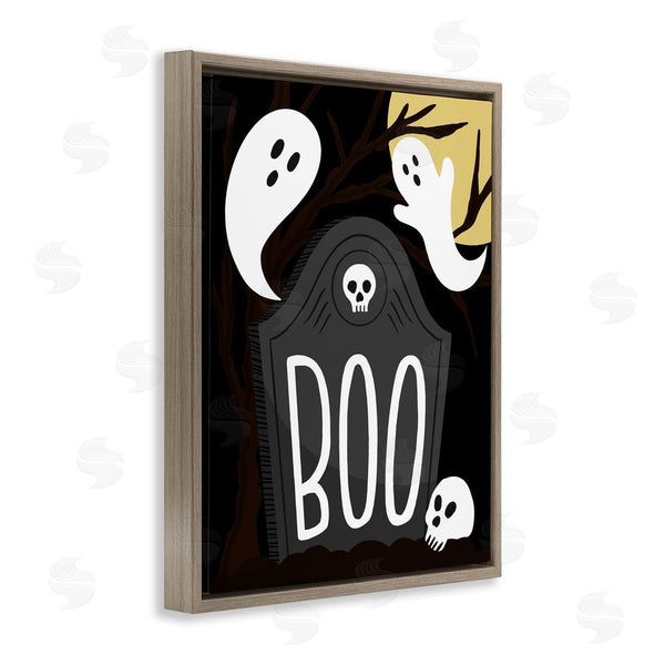 Stupell Industries Hey Bre Creative Studio | Boo Haunted Night Gravestone Wall Art