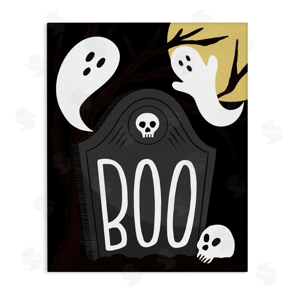 stupell industries Hey Bre Creative Studio | Boo Haunted Night Gravestone Wall Art