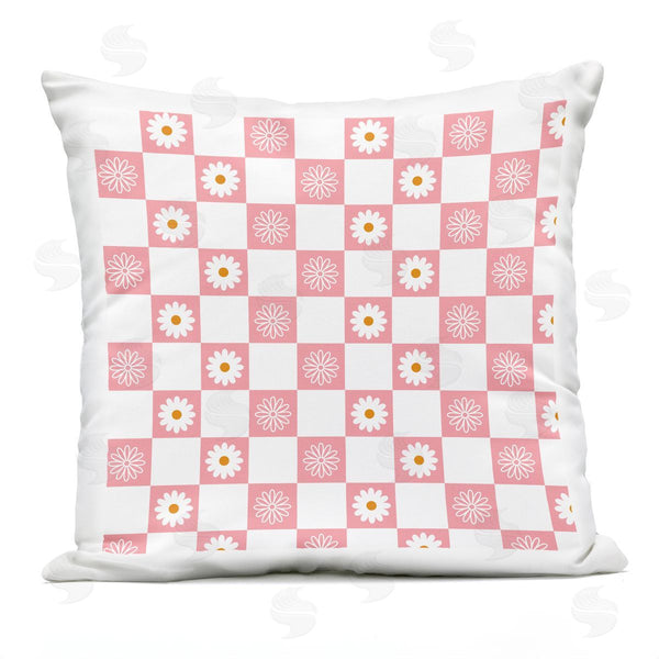 Stupell Industries Hey Bre Creative Studio | Checkered Flower Pattern Printed Throw Pillow