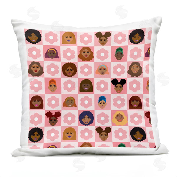 Stupell Industries Hey Bre Creative Studio | Girls & Pink Flower Blossoms Printed Throw Pillow
