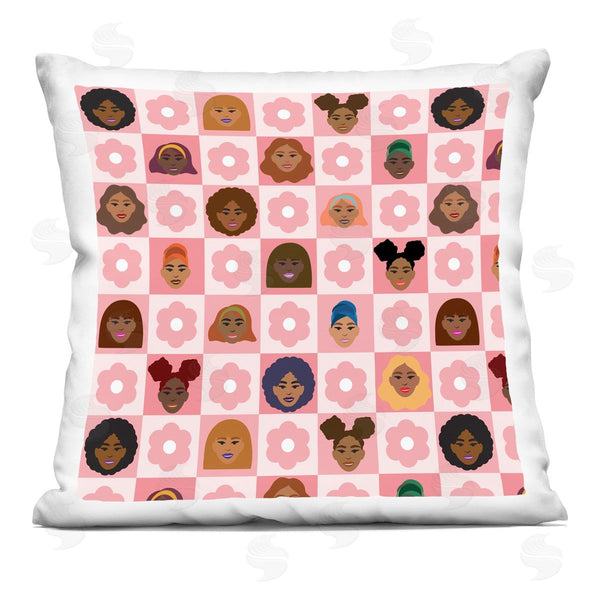 stupell industries Hey Bre Creative Studio | Girls & Pink Flower Blossoms Printed Throw Pillow