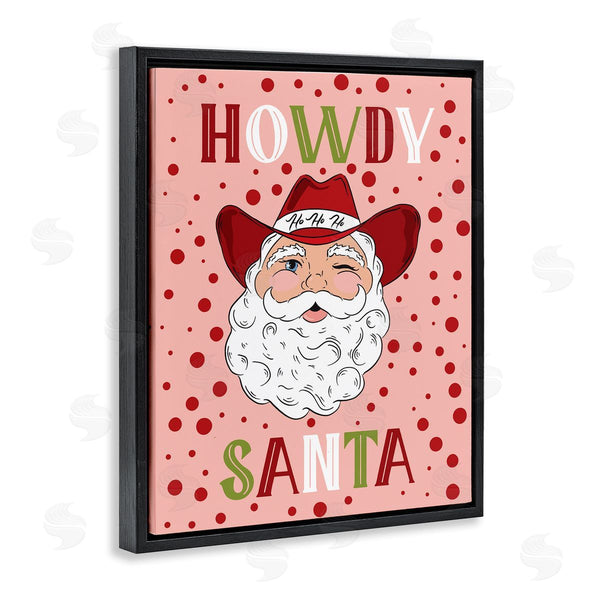 Stupell Industries Hey Bre Creative Studio | Howdy Santa Cowgirl Christmas