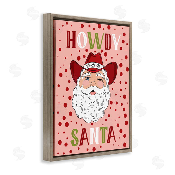 Stupell Industries Hey Bre Creative Studio | Howdy Santa Cowgirl Christmas