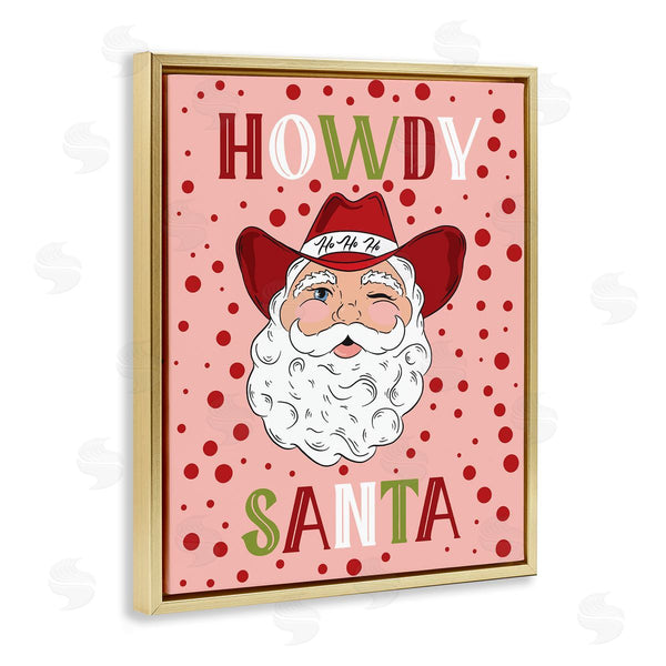 Stupell Industries Hey Bre Creative Studio | Howdy Santa Cowgirl Christmas