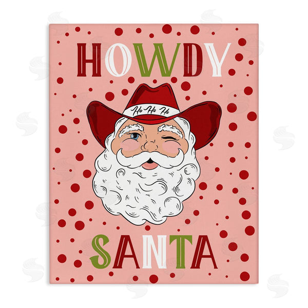 stupell industries Hey Bre Creative Studio | Howdy Santa Cowgirl Christmas