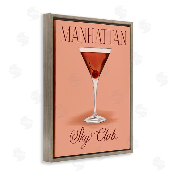 Stupell Industries Hey Bre Creative Studio | Manhattan Sky Club Drink