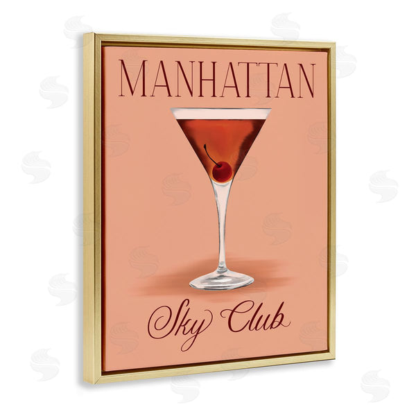 Stupell Industries Hey Bre Creative Studio | Manhattan Sky Club Drink