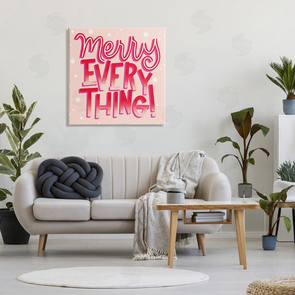 Stupell Industries Hey Bre Creative Studio | Merry Everything Festive Winter Holiday Patterned Typography Wall Art