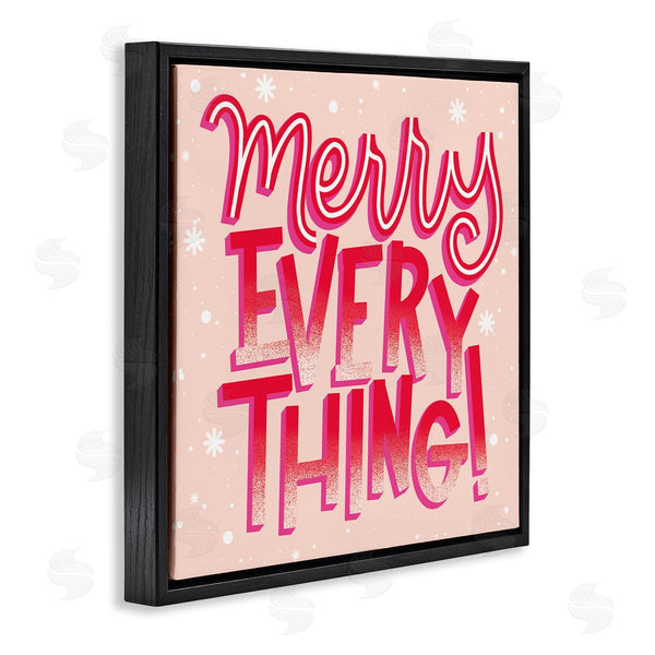Stupell Industries Hey Bre Creative Studio | Merry Everything Festive Winter Holiday Patterned Typography Wall Art