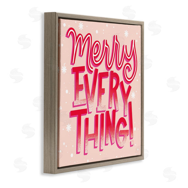 Stupell Industries Hey Bre Creative Studio | Merry Everything Festive Winter Holiday Patterned Typography Wall Art