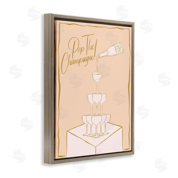 Stupell Industries Hey Bre Creative Studio | Pop The Champagne Phrase