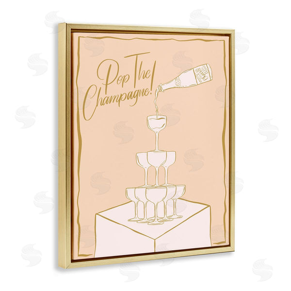 Stupell Industries Hey Bre Creative Studio | Pop The Champagne Phrase