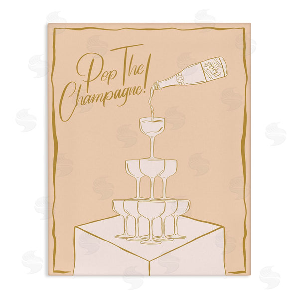 stupell industries Hey Bre Creative Studio | Pop The Champagne Phrase