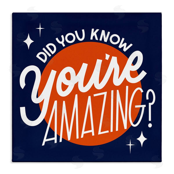 stupell industries Hey Bre Creative Studio | You're Amazing Blue & Orange Wall Art