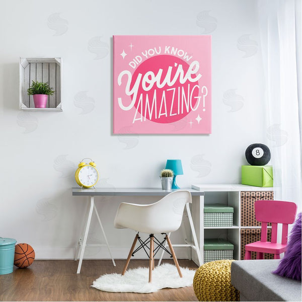 Stupell Industries Hey Bre Creative Studio | You're Amazing Bold Pink Phrase Wall Art