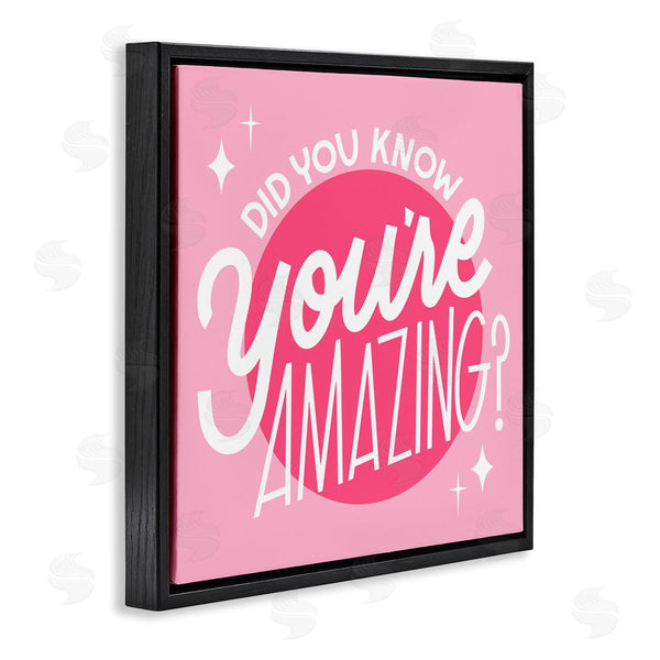 Stupell Industries Hey Bre Creative Studio | You're Amazing Bold Pink Phrase Wall Art
