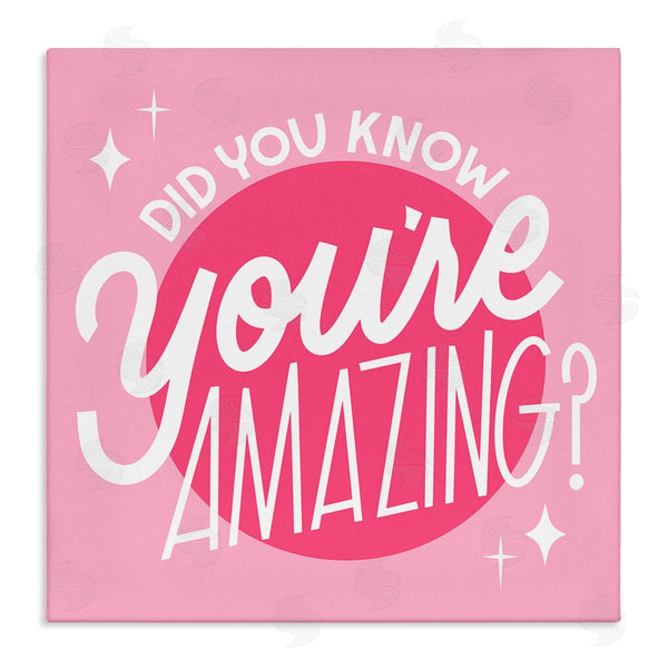 stupell industries Hey Bre Creative Studio | You're Amazing Bold Pink Phrase Wall Art