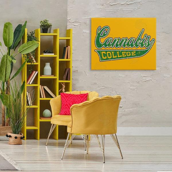 Stupell Industries Higher Learning/Life Is High | Cannabis College Varsity Wall Art