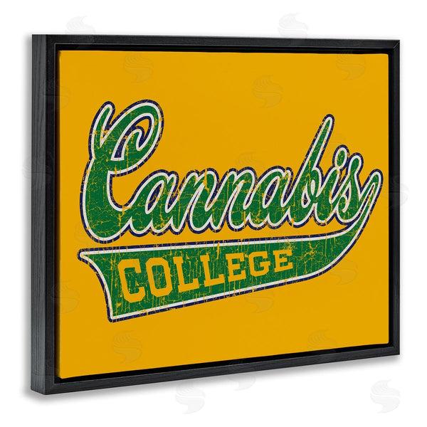 Stupell Industries Higher Learning/Life Is High | Cannabis College Varsity Wall Art