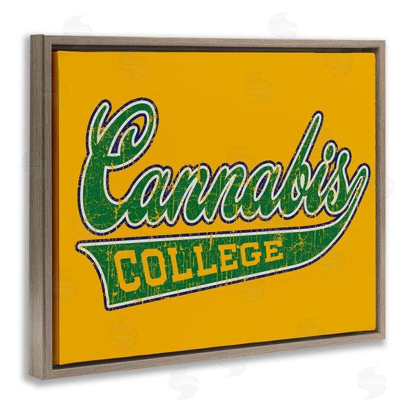 Stupell Industries Higher Learning/Life Is High | Cannabis College Varsity Wall Art