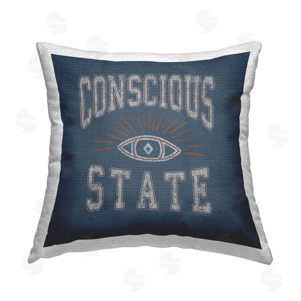 Stupell Industries Higher Learning/Life Is High | Conscious State Varsity Style Printed Throw Pillow