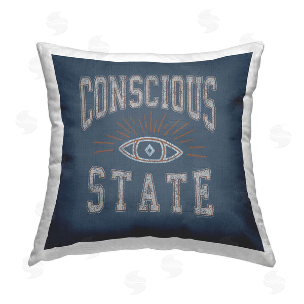 stupell industries Higher Learning/Life Is High | Conscious State Varsity Style Printed Throw Pillow
