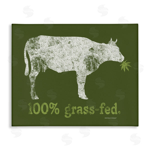 stupell industries Higher Learning/Life Is High | Grass Fed Cow Wall Art