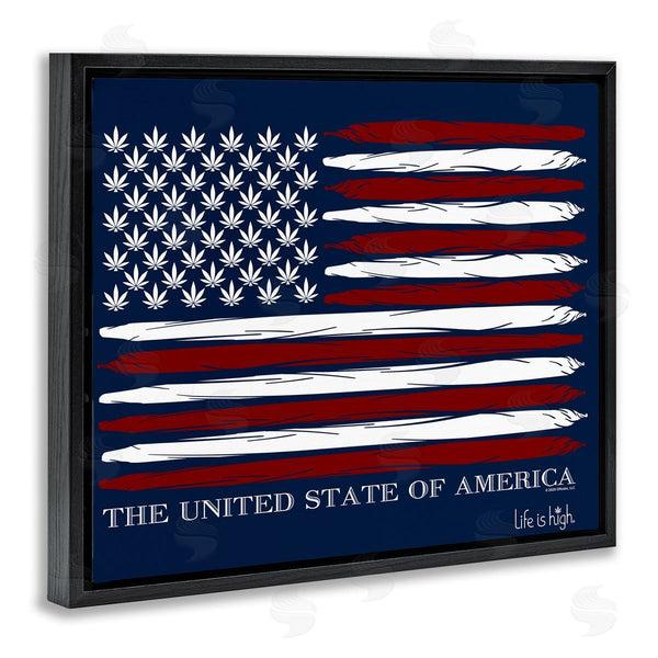 Stupell Industries Higher Learning/Life Is High | Herb America Flag Wall Art