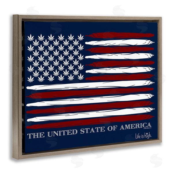 Stupell Industries Higher Learning/Life Is High | Herb America Flag Wall Art