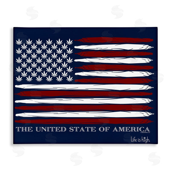 stupell industries Higher Learning/Life Is High | Herb America Flag Wall Art