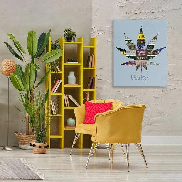 Stupell Industries Higher Learning/Life Is High | Life Is High With Plant Wall Art