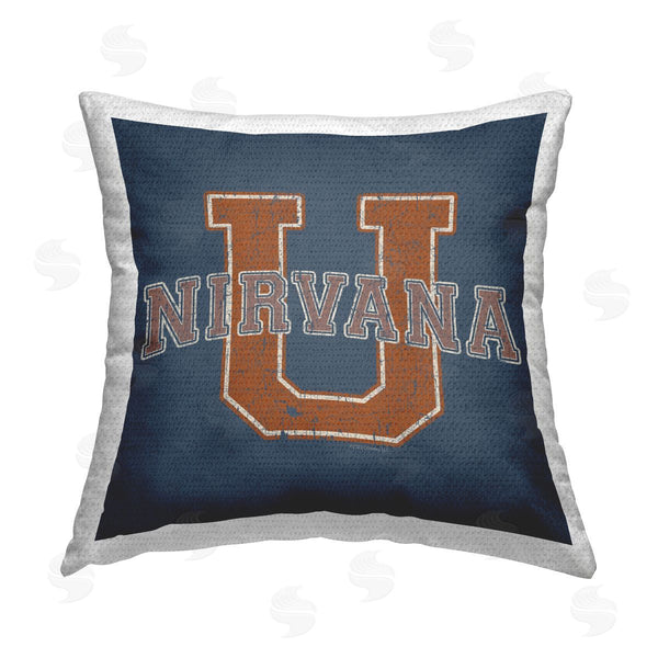 Stupell Industries Higher Learning/Life Is High | Nirvana U Varsity Style Printed Throw Pillow