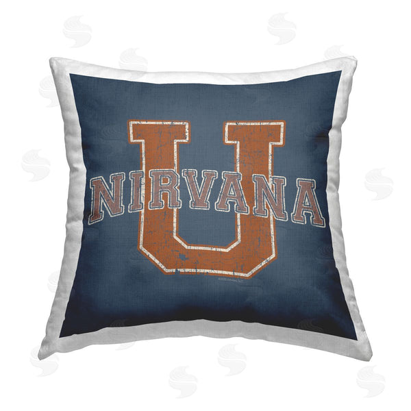 stupell industries Higher Learning/Life Is High | Nirvana U Varsity Style Printed Throw Pillow