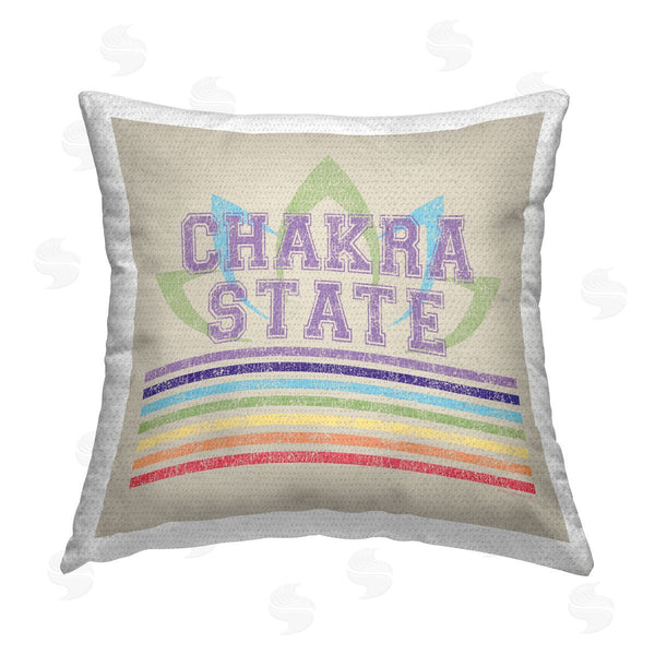 Stupell Industries Higher Learning/Life Is High | Vintage Chakra State Printed Throw Pillow