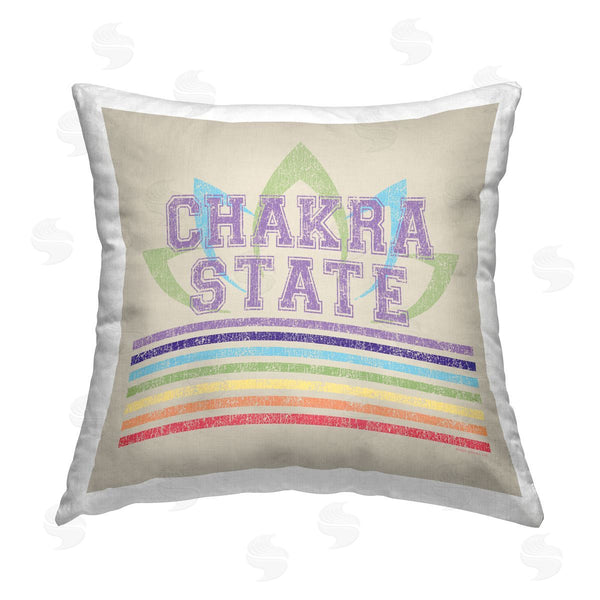 stupell industries Higher Learning/Life Is High | Vintage Chakra State Printed Throw Pillow