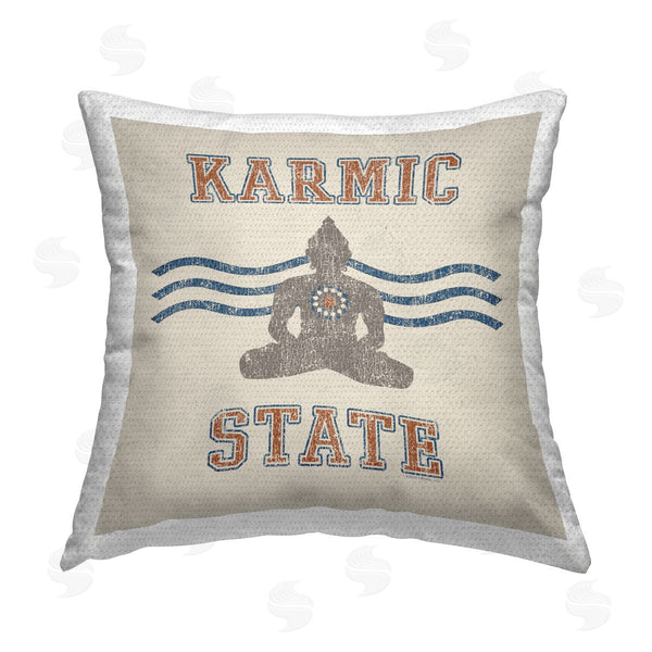 Stupell Industries Higher Learning/Life Is High | Vintage Karmic State Printed Throw Pillow