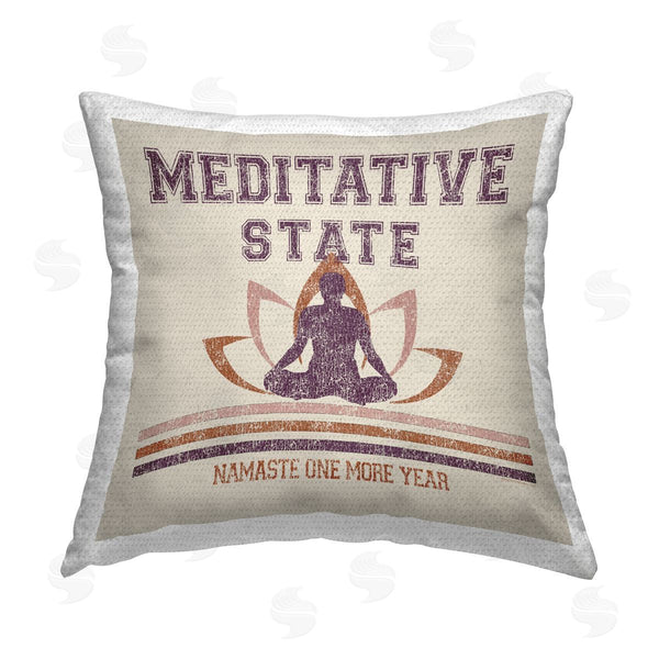 Stupell Industries Higher Learning/Life Is High | Vintage Meditative State Printed Throw Pillow