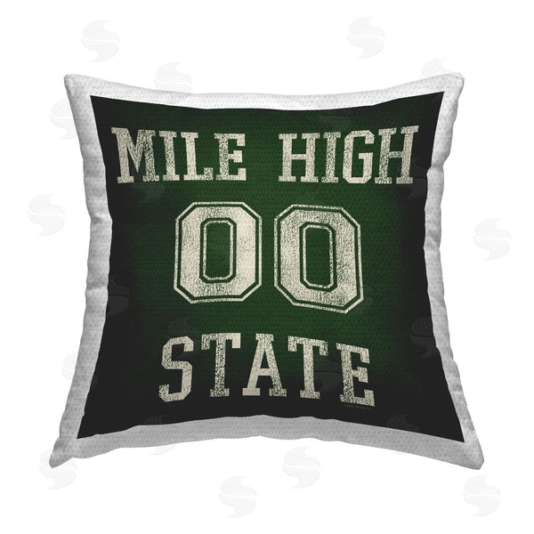 Stupell Industries Higher Learning/Life Is High | Vintage Mile High State Printed Throw Pillow