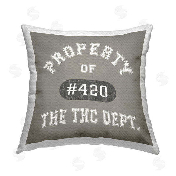 Stupell Industries Higher Learning/Life Is High | Vintage Property Of THC Printed Throw Pillow