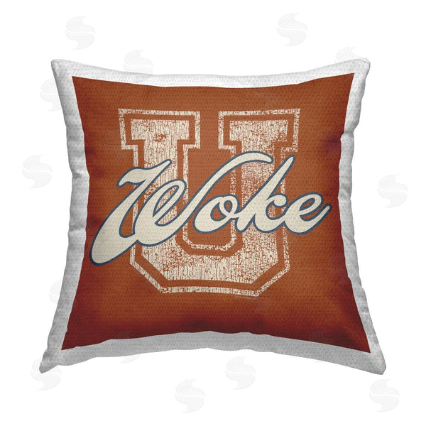 Stupell Industries Higher Learning/Life Is High | Woke U Varsity Style Printed Throw Pillow