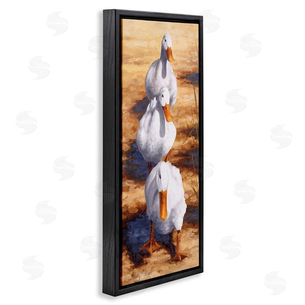 Stupell Industries Hilary Mayes | Cluck Queue Duck Trio Wall Art